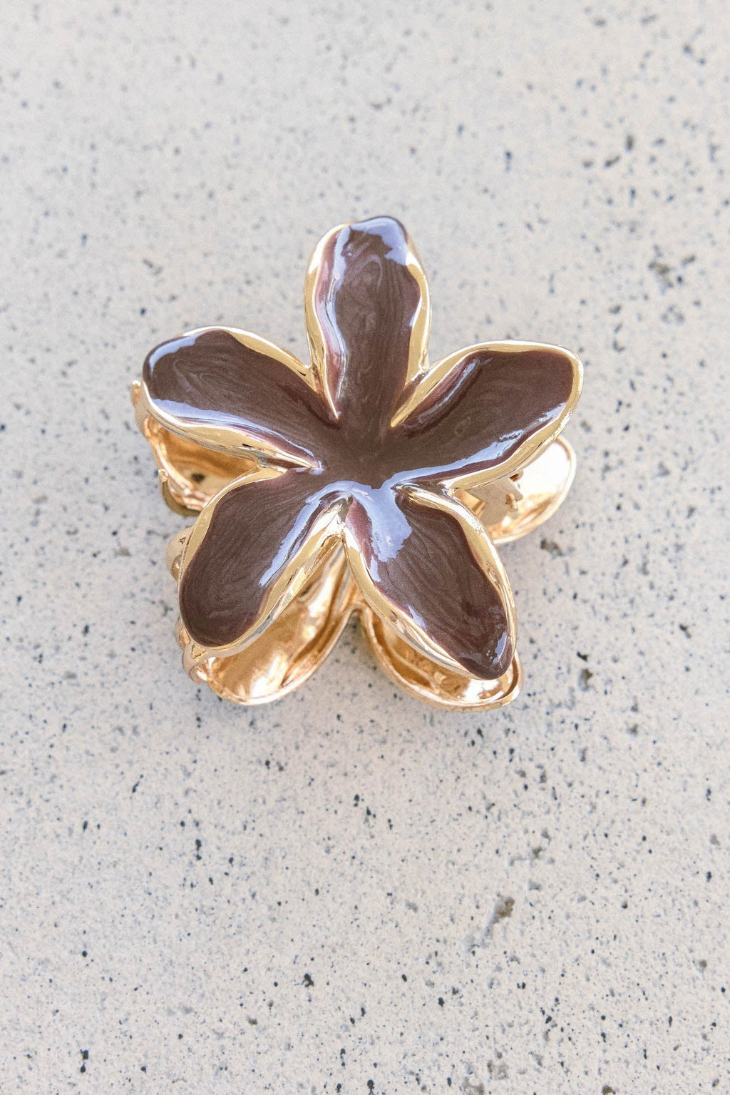 Frangipani Fragrance Hair Claw Brown