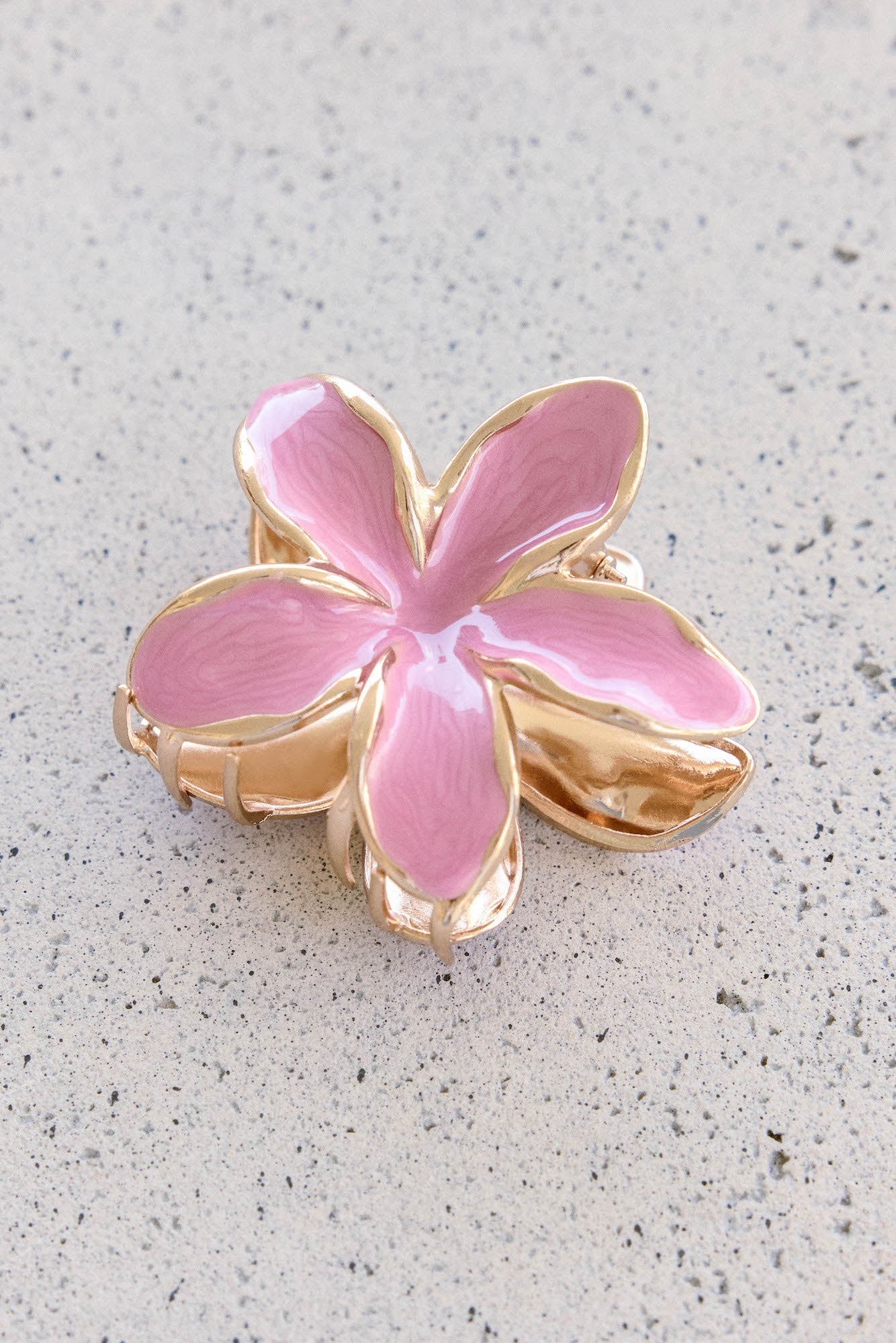Frangipani Fragrance Hair Claw Pink