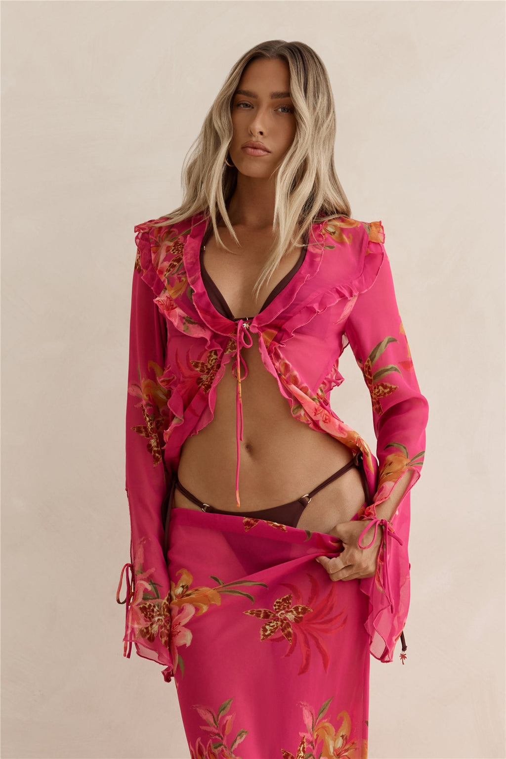 Soft Island Dreams Long Sleeve Top Pink