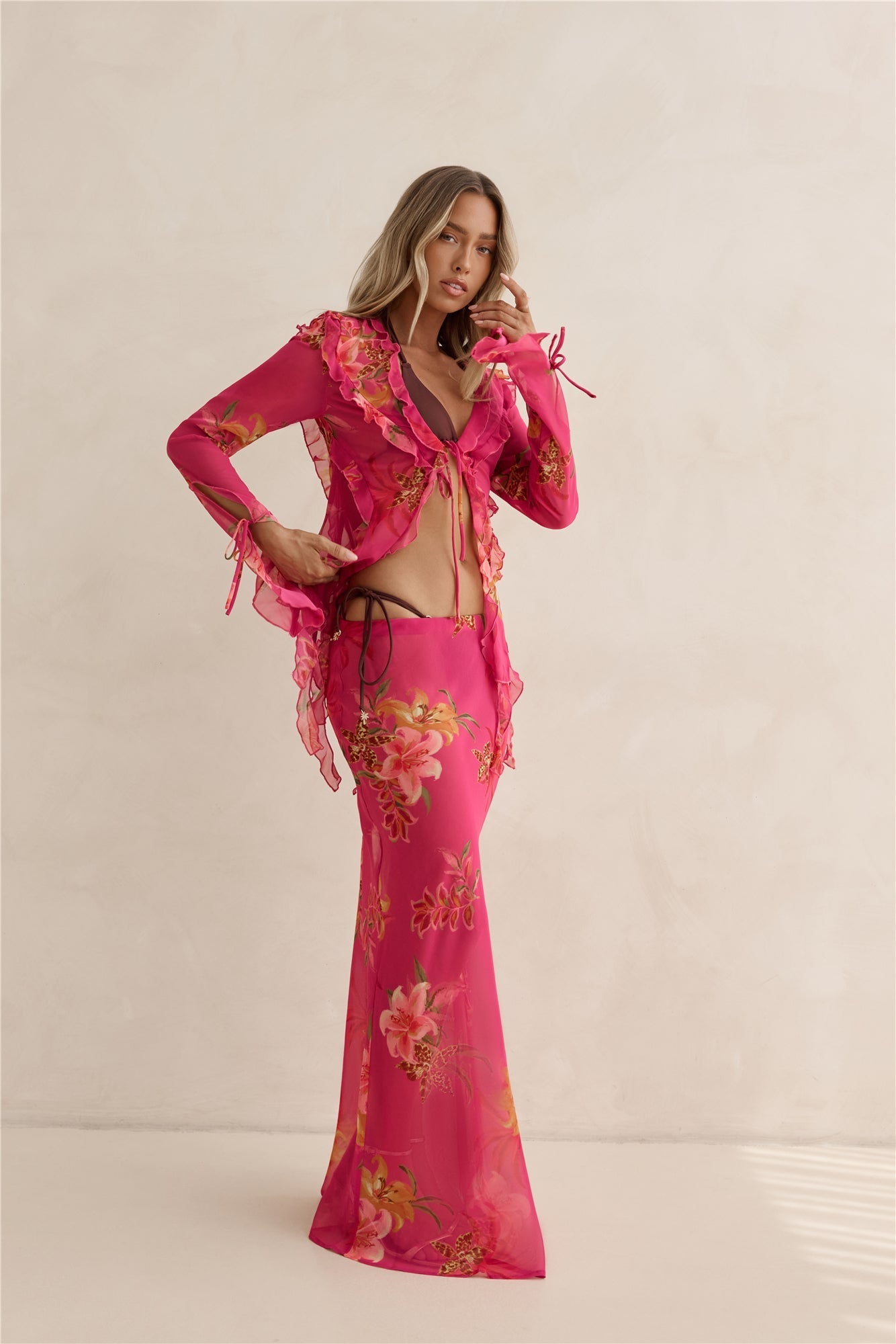Soft Island Dreams Maxi Skirt Pink