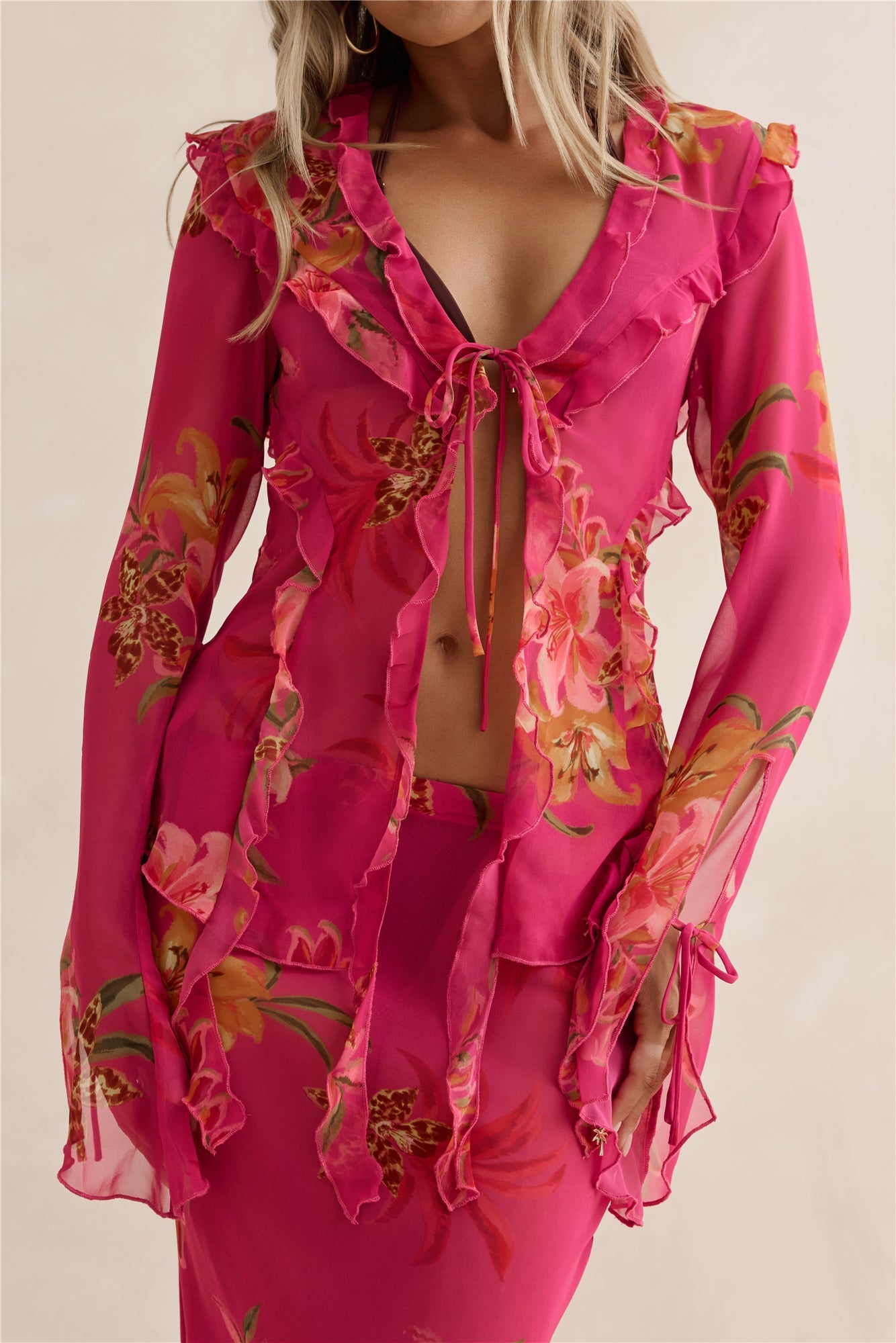 Soft Island Dreams Long Sleeve Top Pink