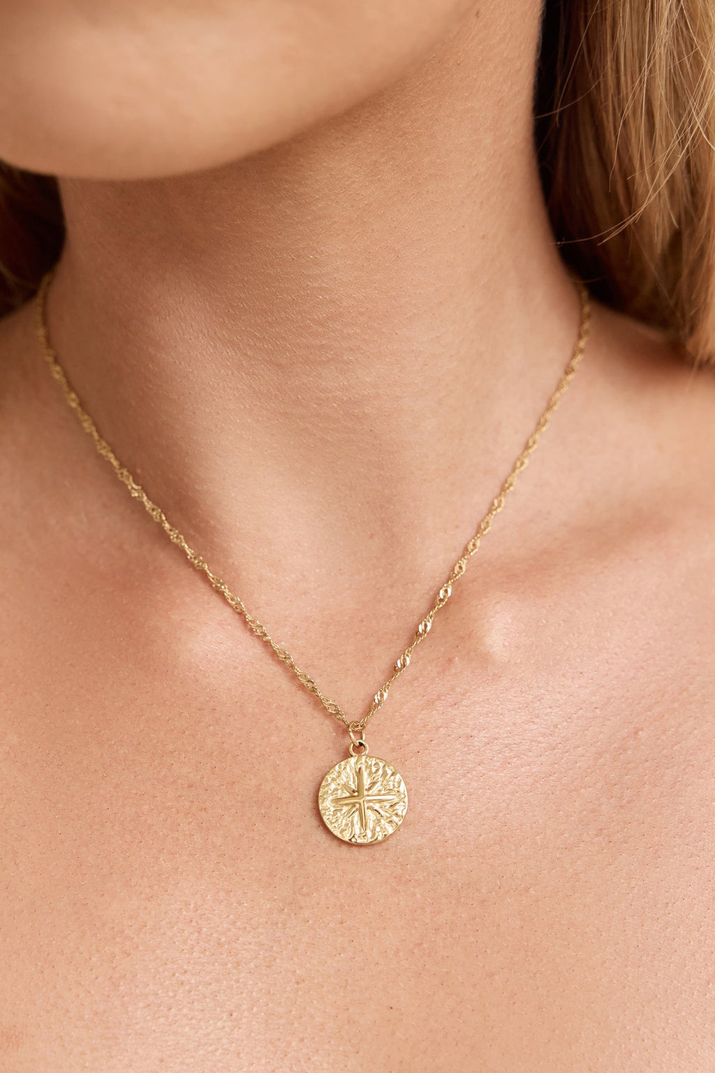 Sand Dollars Necklace Gold