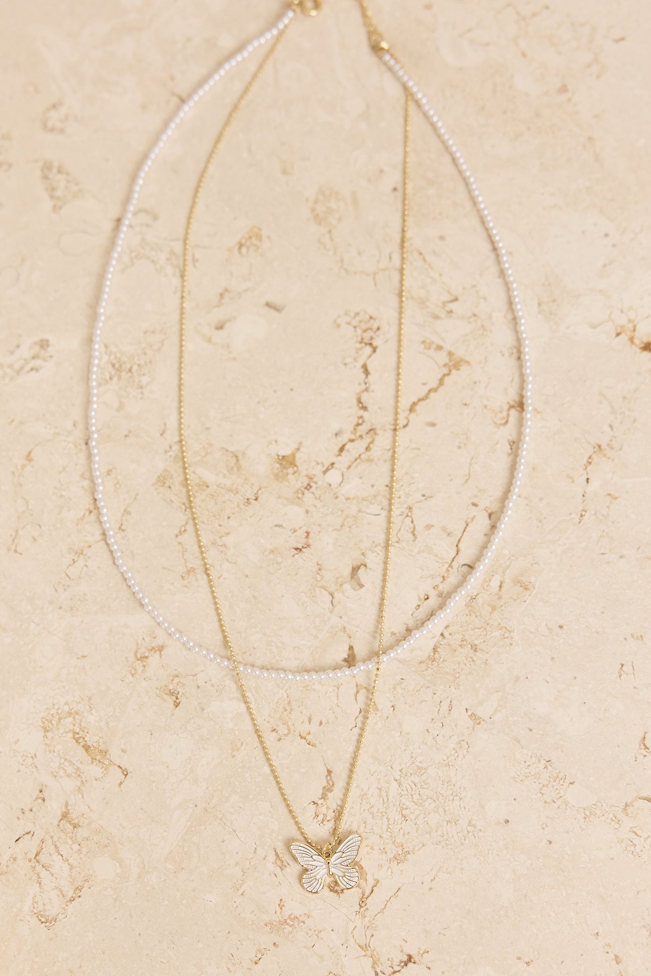 Butterfly Whimsy Necklace Gold