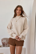 Alpine Affair Fluffy Sweater Oatmeal