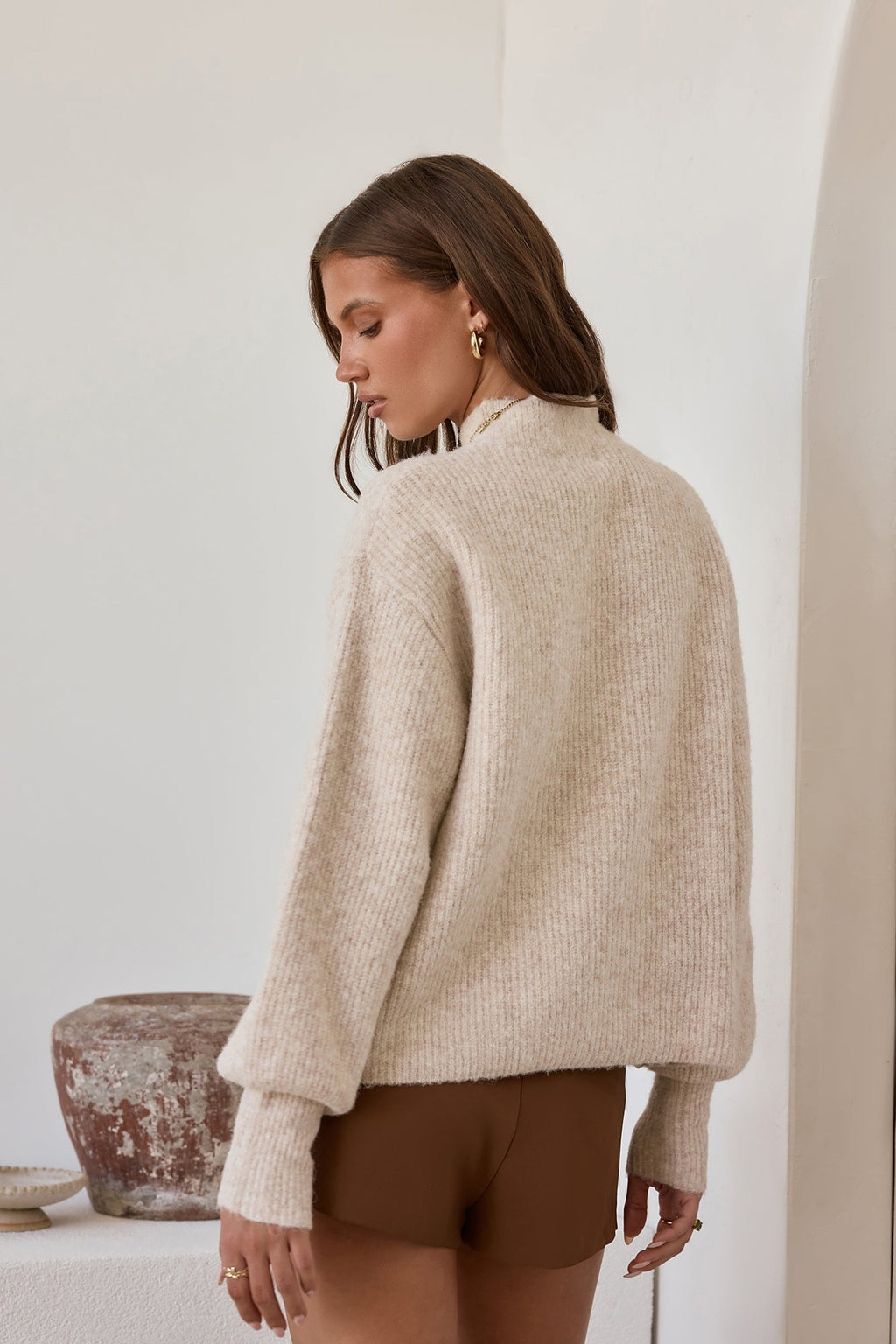 Alpine Affair Fluffy Sweater Oatmeal