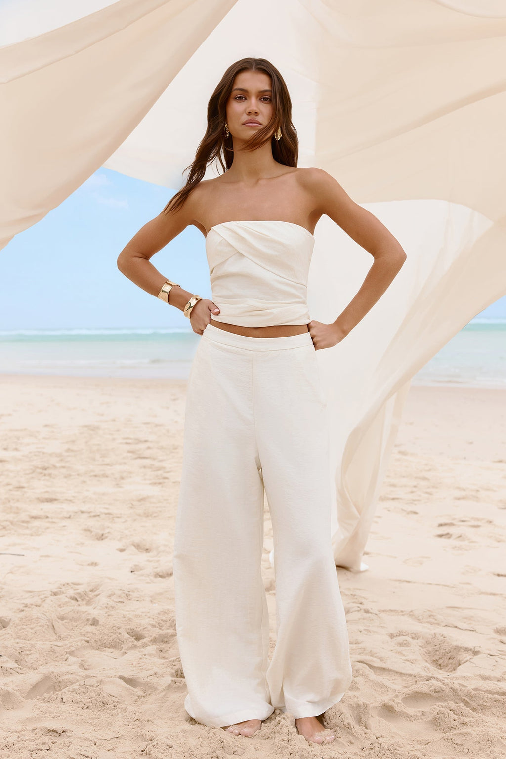 Laidback Lover Strapless Set Cream