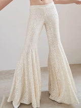 Elegant Sequined Flared Pants