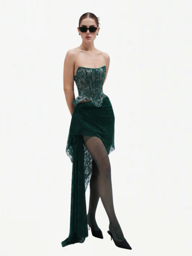 Emerald Luxe Couture Corset