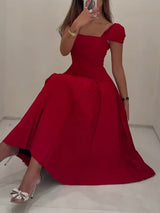 Elegant Pleated Midi Dress