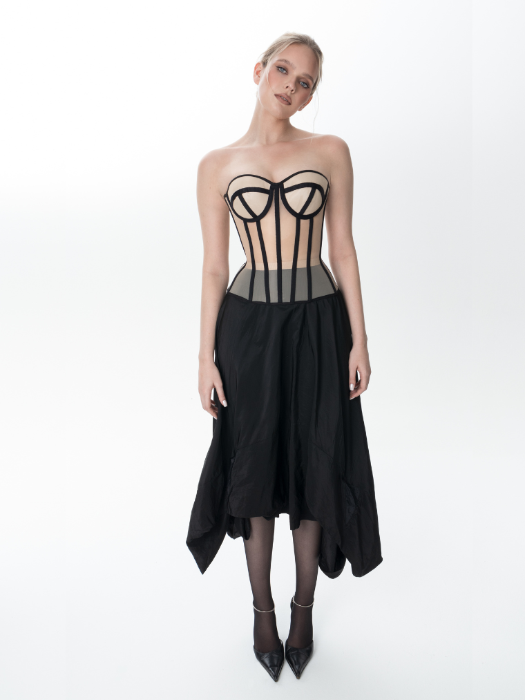 Athens Corset: Elegant Lace-Up Bodice for a Timeless Silhouette