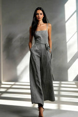 Minimalist Strap Wide Leg Jumpsuit