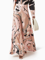 Unique Abstract Floral Print Wide-leg Pants