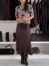 Exquisite Bow Embellished Knit Sweater