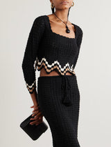 Exquisite Crochet Scalloped Sweater