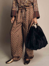 Retro Paisley Print Lapel Shirt