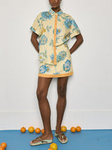 Exquisite Casual Floral Print Short-sleeved Loose Shirt