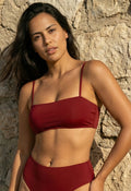 Valeria Bikini Top Burgundy