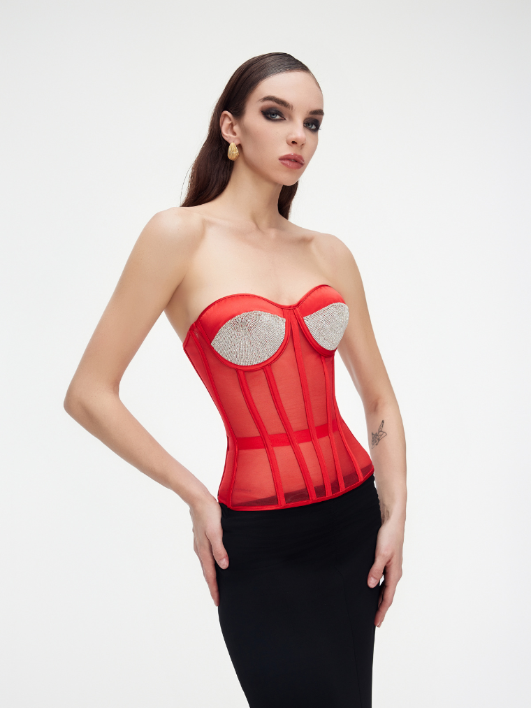 Temptation Red Rhinestones - Sparkling Crystal Accent