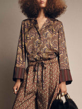 Retro Paisley Print Pants