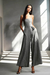 Minimalist Strap Wide Leg Jumpsuit