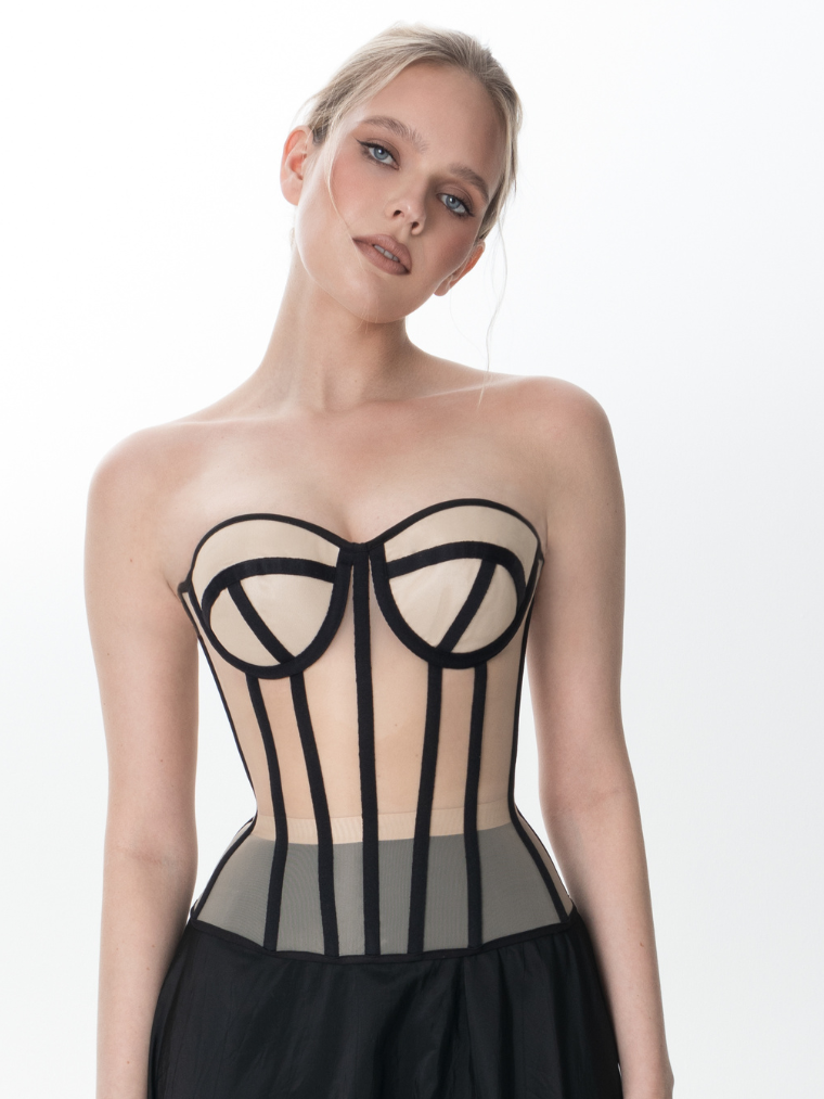 Athens Corset: Elegant Lace-Up Bodice for a Timeless Silhouette