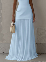 Exquisite Pleated Elastic Waist Skirt