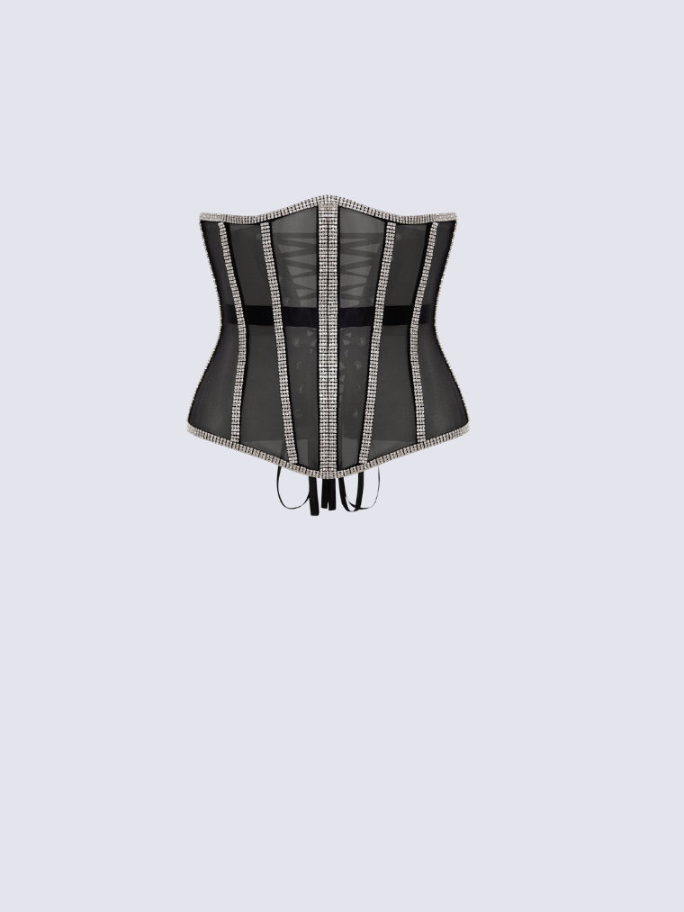 Rhinestone-Embellished Cape