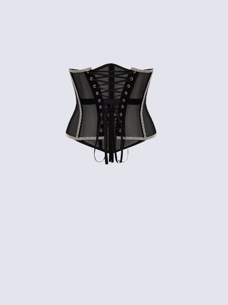 Rhinestone-Embellished Cape
