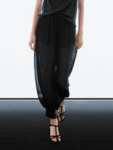 Cross Design Loose Shirt And Lantern Pants Set