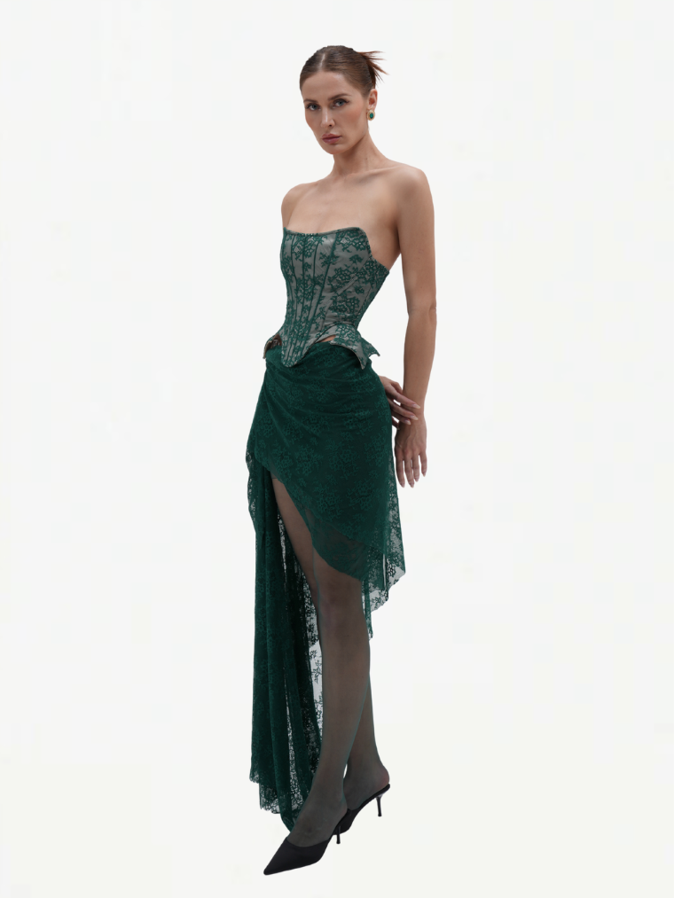Emerald Luxe Couture Corset