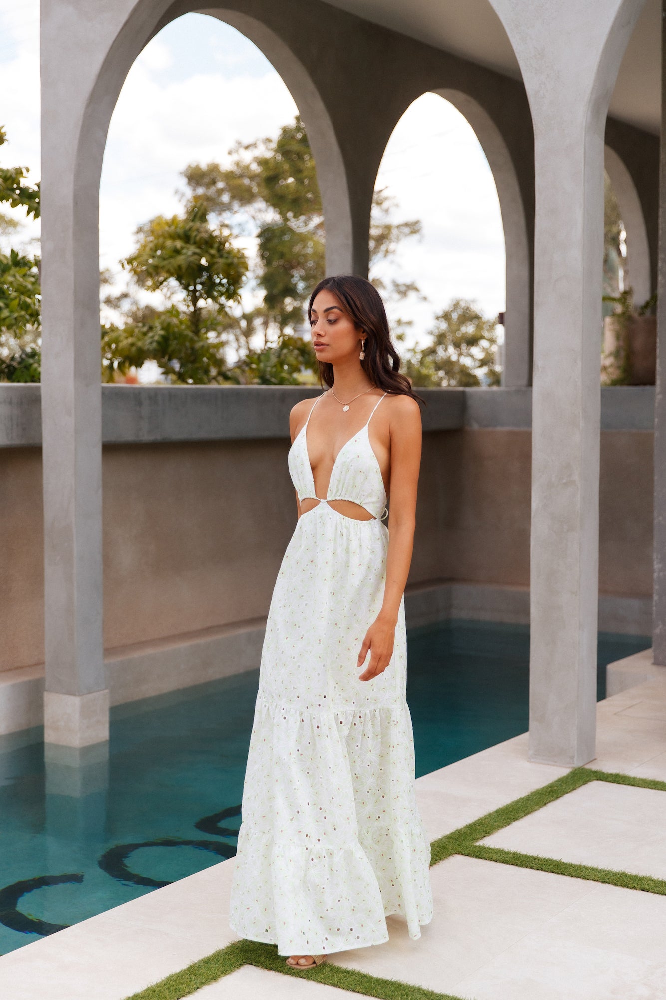 HELLO MOLLY Trust My Words Maxi Dress Green