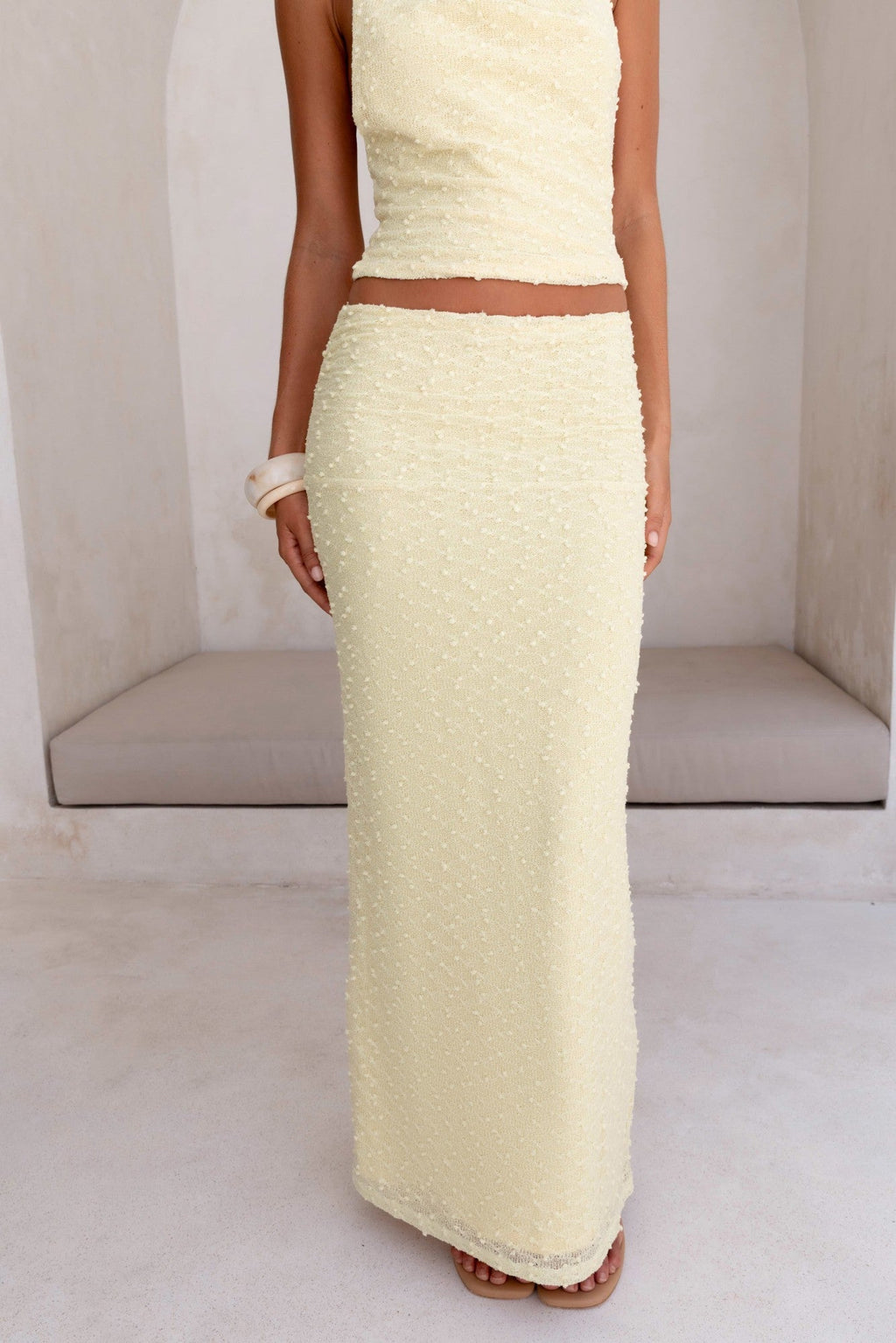 Words Of Wisdom Maxi Skirt Yellow