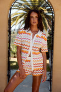 RUNAWAY THE LABEL Albie Top Orange Multi