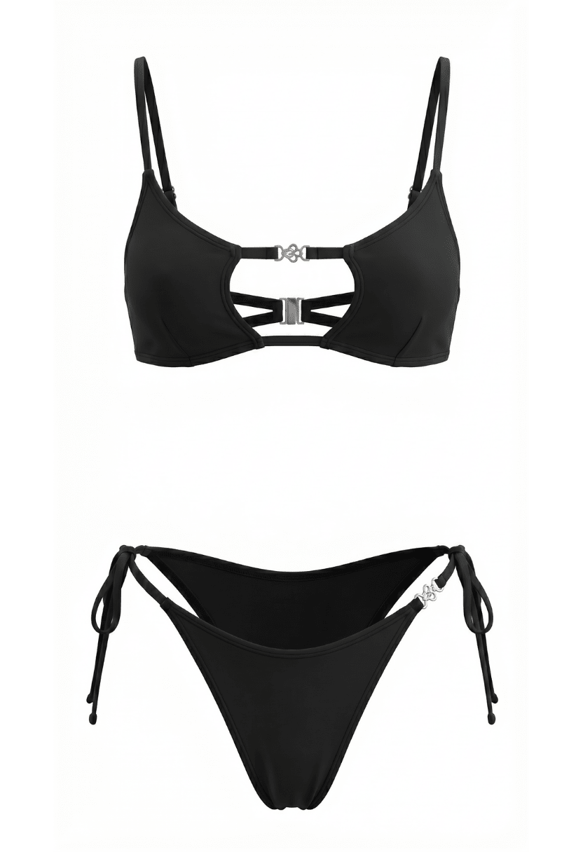 Amira Black Bikini Set – Sleek & Flattering Swimwear