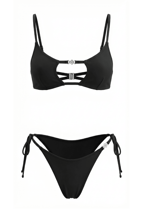 Amira Black Bikini Set – Sleek & Flattering Swimwear
