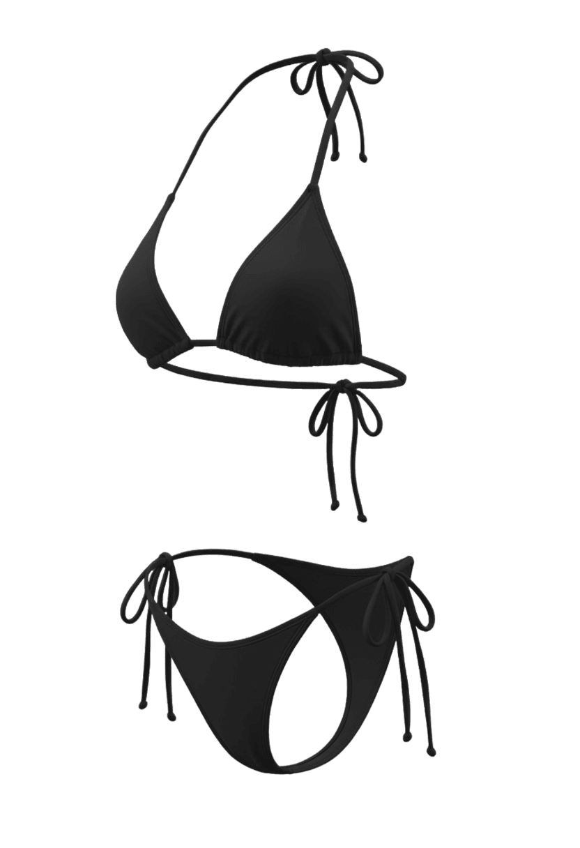 Aria Bikini Set in Black – Sleek, Flattering Two-Piece Swimwear