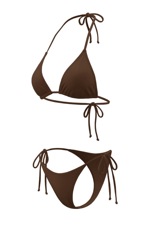 Aria Brown Bikini Set – Stilvolle zweiteilige Bademode