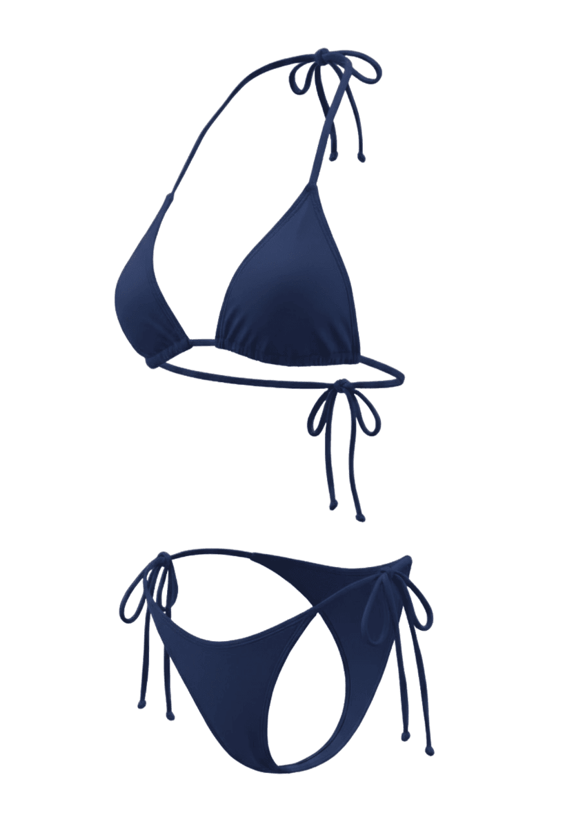 Aria Navy Bikini Set — Sleek, Flattering Beachwear