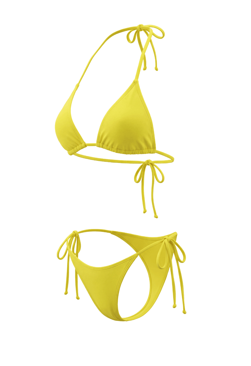 Aria Yellow Bikini Set - Vibrant Summer Swimwear