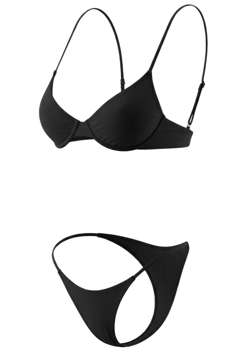 Bianca Bikini Set in Black – Sleek & Flattering Swimwear