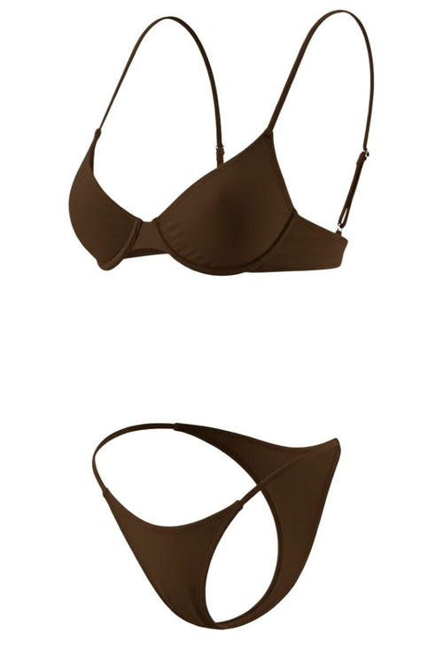 Bianca Brown Bikini Set - Chic & Beach-Ready Swimwear