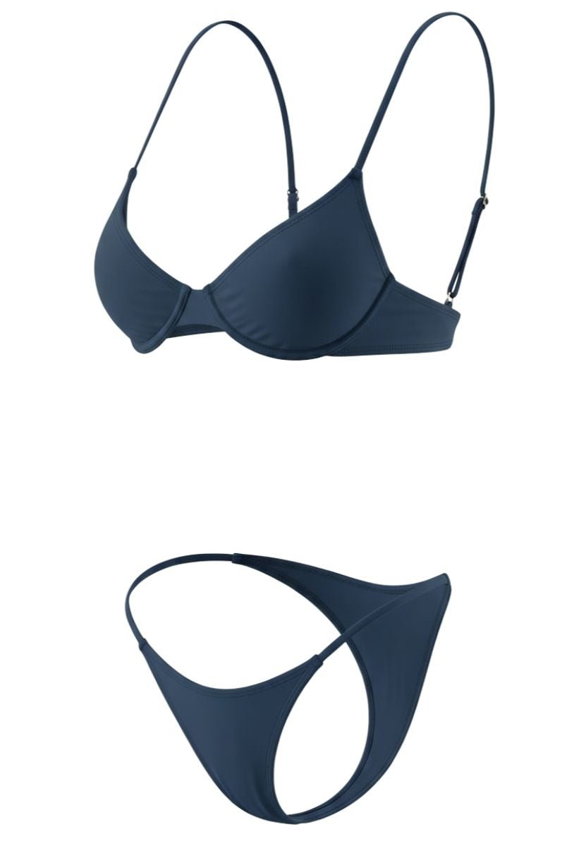Bianca Navy Bikini Set - Sleek, Chic Two-Piece Swimwear