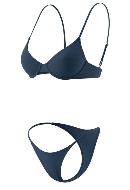 Bianca Navy Bikini Set - Sleek, Chic Two-Piece Swimwear