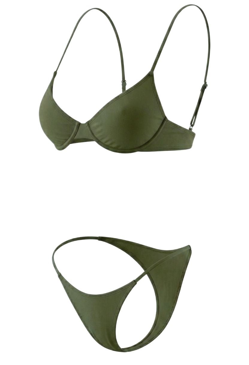 Bianca Olive Bikini Set - Chic & Flattering Summer Swimwear