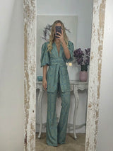 Casual Ethnic Style Printed Flared Pants