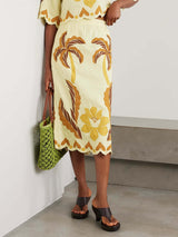 Unique Sunshine Floral Print Skirt