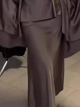 Fashionable Round Neck Irregular Batwing Sleeve Top