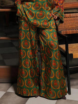 Unique Satin Bold Ethnic Print Loose Shirt