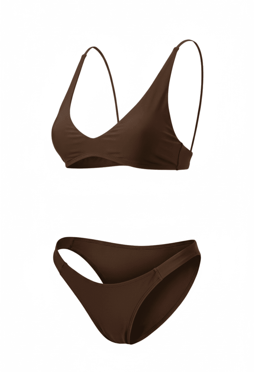 Elara Brown Bikini Set - Chic & Flattering Beach Swimwear