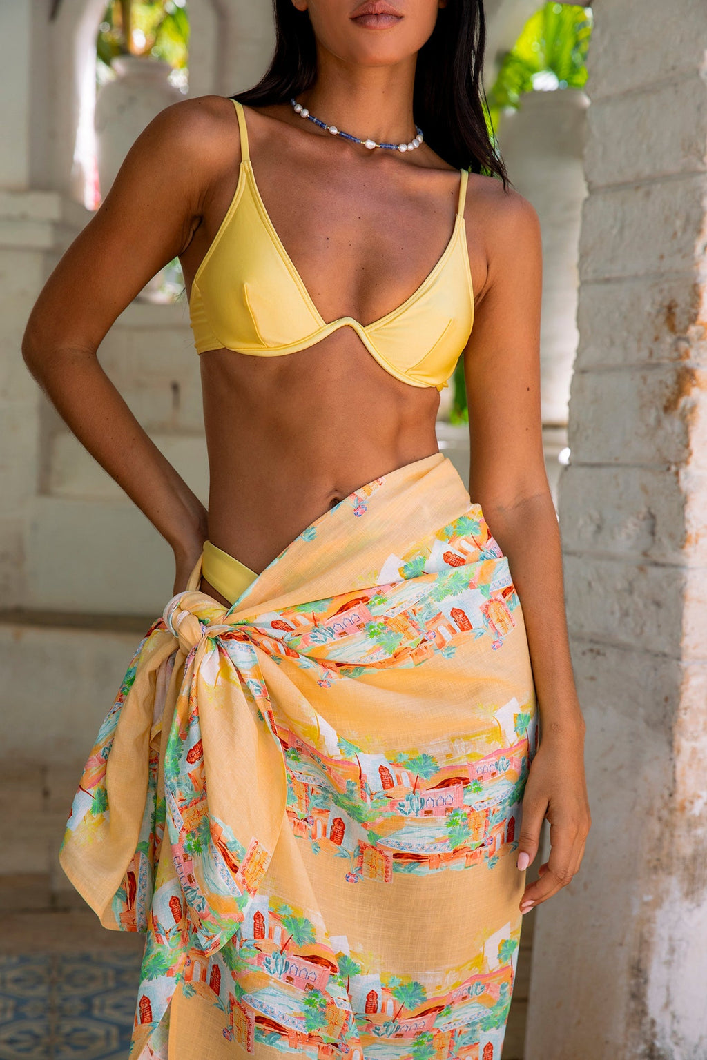 ARESS MILANO Paros Swim Top Lemon